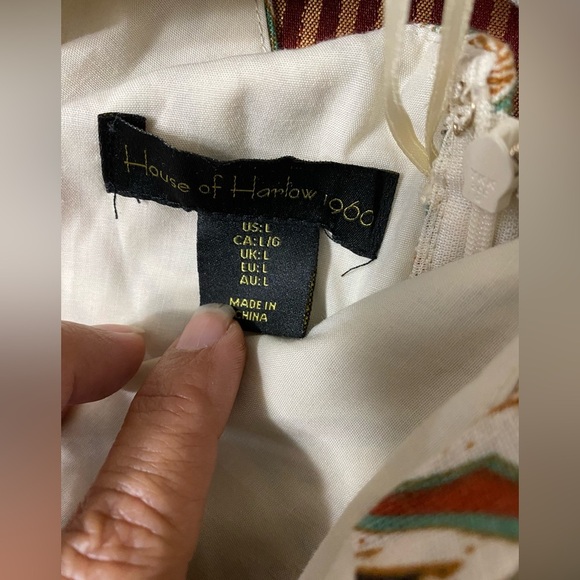 House of Harlow 1960 Floral bohemian dress size L - Picture 5 of 7